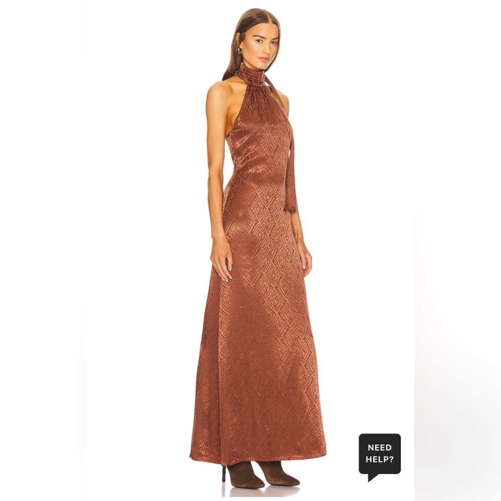 House of Harlow X Revolve Raffalo Maxi dress in Chocolate Brown